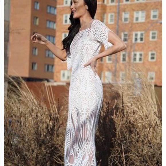 Lucia’sSarto Wedding Dress Sequin Short Sleeve xs - Picture 6 of 16